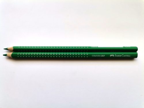Színes ceruza Faber Castell háromszögletű, vékony, zöld