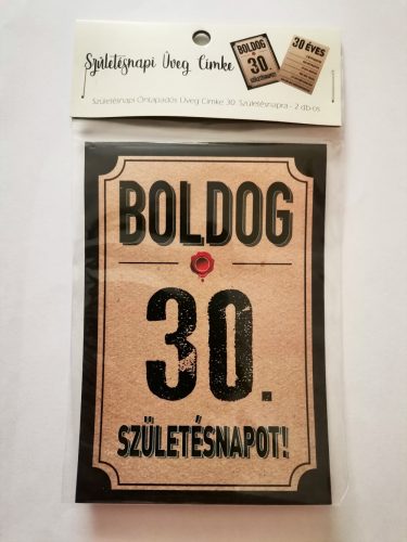 Üveg címke Boldog 30. Születésnapot!