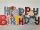 Tábla Happy Birthday fiús glitteres 