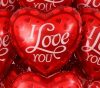 Szív alakú fólia lufi Piros színű, I Love You felirattal 18"/45 cm