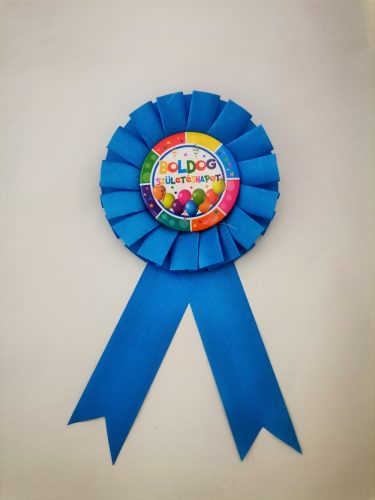 Parti kitűző Boldog születésnapot, kék