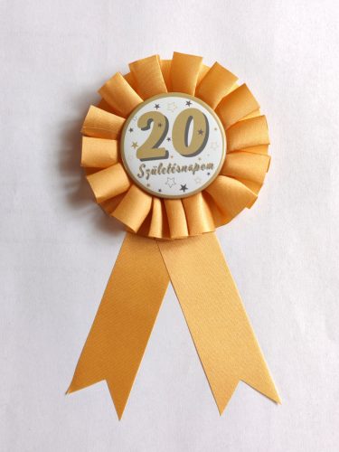 Parti kitűző számos, arany 20