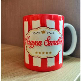 Bögre Nagyon Szeretlek, csíkos 3dl
