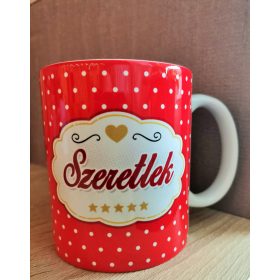 Bögre Szeretlek, pöttyös, 3 dl