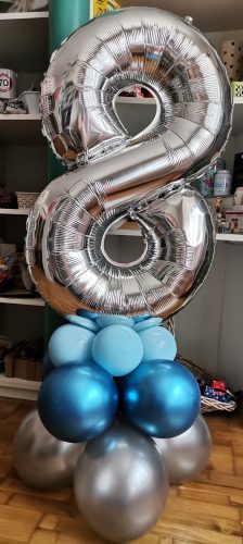 Lufi latex, 25 cm Metál sötétkék
