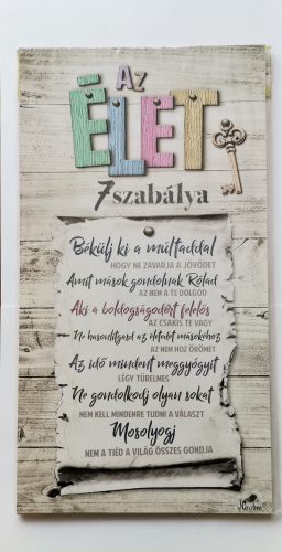 Fatábla Az élet 7 szabálya