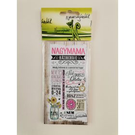 Hűtőmágnes Nagymama házirendje 7,5x14cm 
