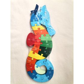 Fa Puzzle betűs és számos, csikóhal