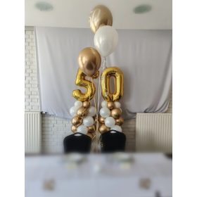 Héliumos luficsokor állvánnyal 5+2 db - os szett