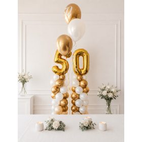 Héliumos luficsokor állvánnyal 5+2 db - os szett
